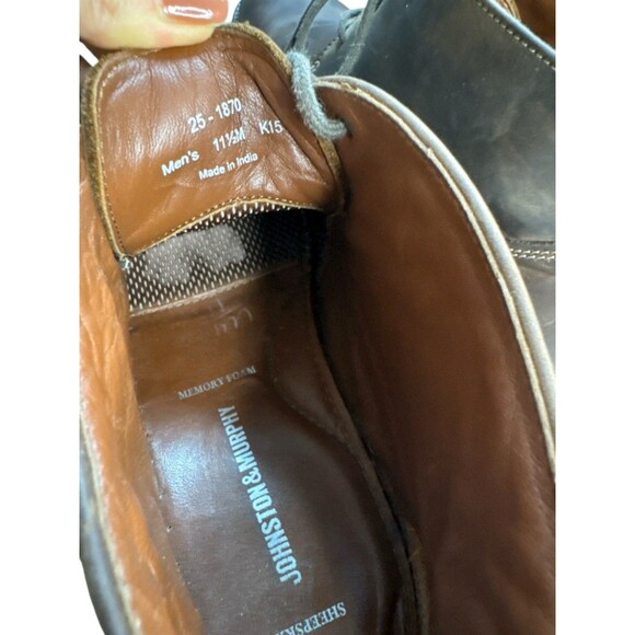 Johnston & Murphy Copeland Chukka Boots 11.5 Brown Leather Lace Up Casual Dress - Picture 7 of 8